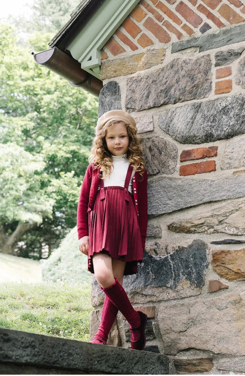 Analogie Knife Pleated Suspender Skirt