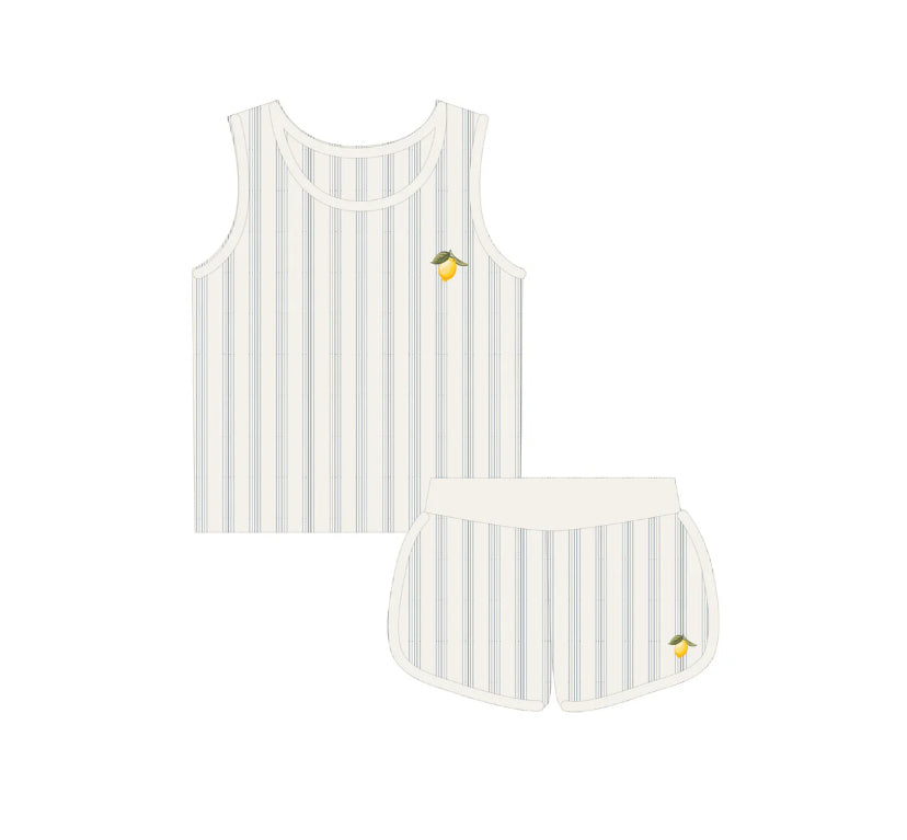 Elys and Co Lemon tank and shorts