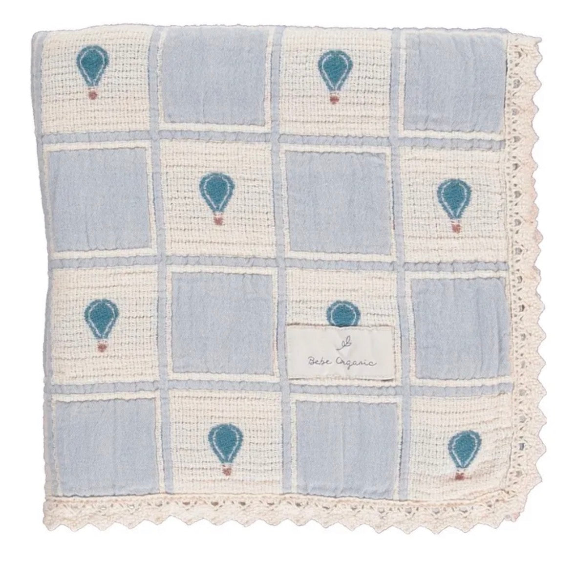 Bebe Organic Balloon Blanket- blue