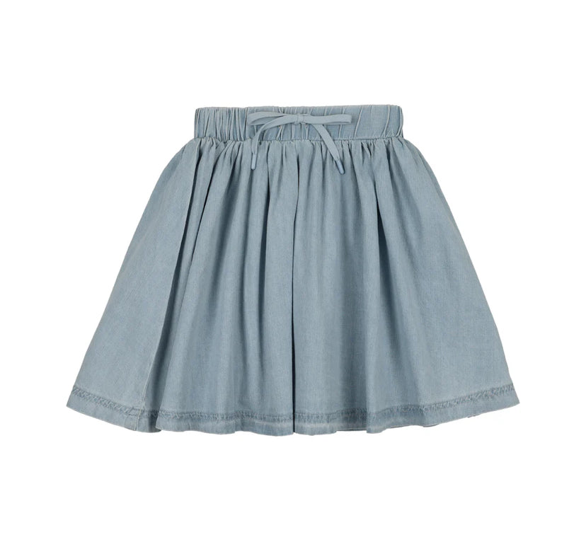 Lil leggs Drawstring Skirt- light wash