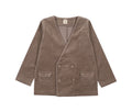 Analogie Misty Oat Trim Velvet Blazer