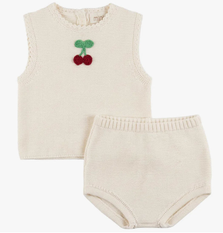 Pompomme Embroidered Cherry Crochet Set
