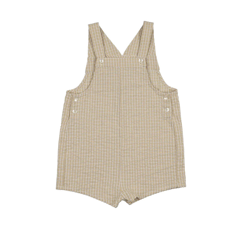 Analogie Sunny Blossoms Overalls - Yelw Mini Plaid