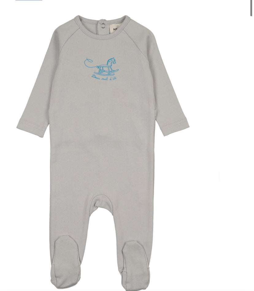 MEMA KNIT HORSE ROCKER FOOTIE