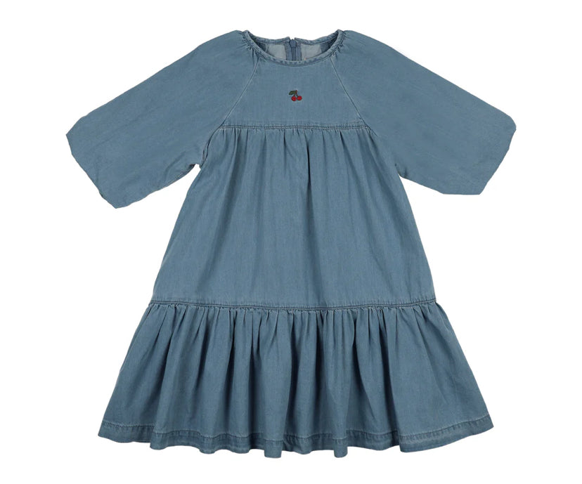 Analogie Denim Capsule Dress 3/4 Sleeves - Blue Tencel