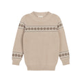 Looms Taupe Fair Isle Collection Kids Boys Sweater