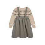 Looms Taupe Fair Isle Collection Kids Jumper