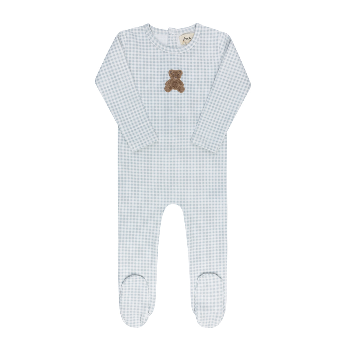 Ely's & Co Gingham Teddy Collection Footie