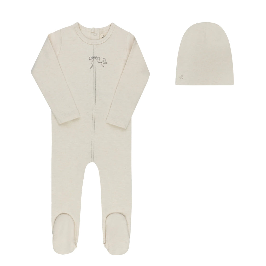 Ely's & Co Bird Seam Collection Footie + Beanie