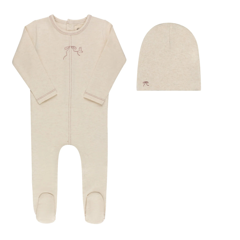 Ely's & Co Bird Seam Collection Footie + Beanie