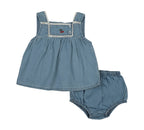 Analogie Denim Capsule Toddler Girl Set - Blue Tencel