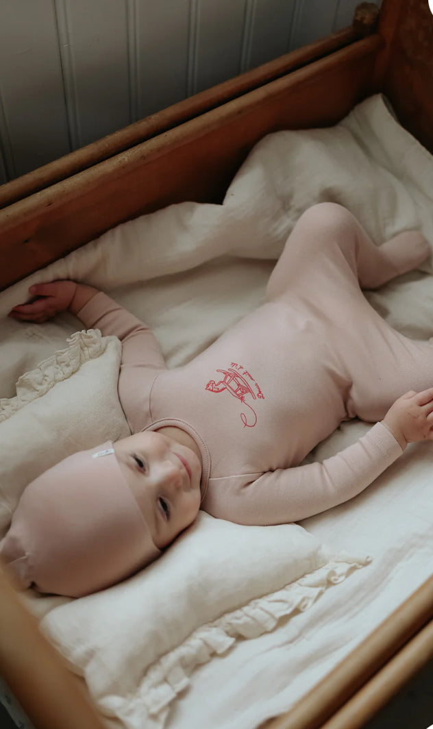 MEMA KNITS HORSE ROCKER FOOTIE+ BEANIE