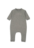 Mema Knits Grey Sherpa Wordart Jumpsuit