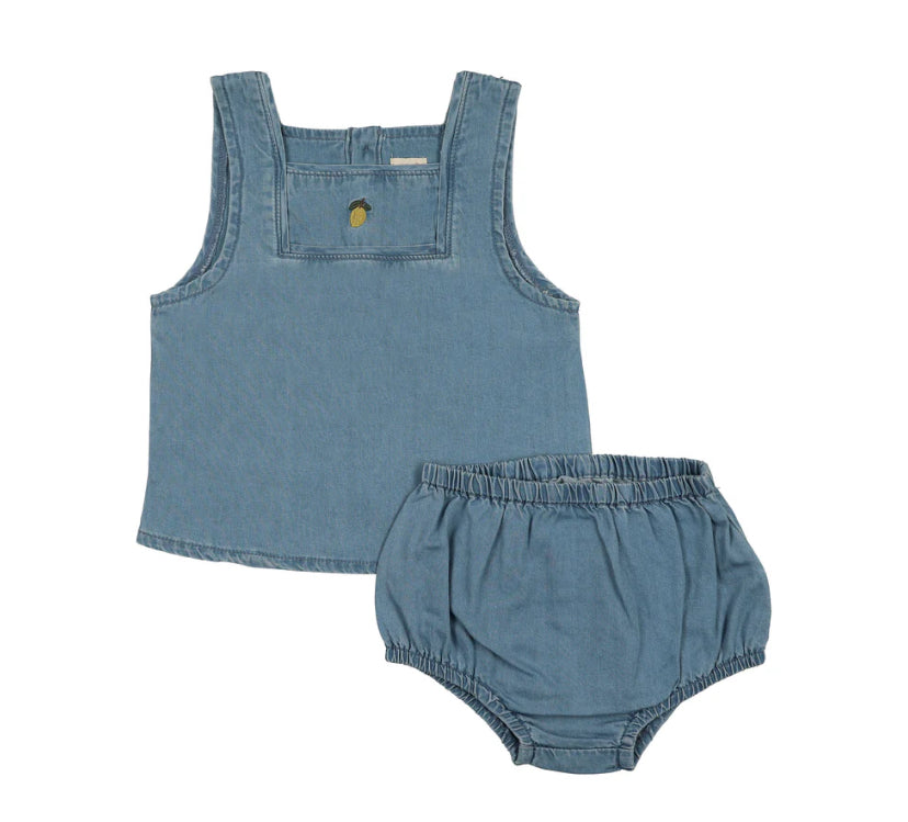 Analogie Denim Capsule Toddler Boy Set - Blue Tencel