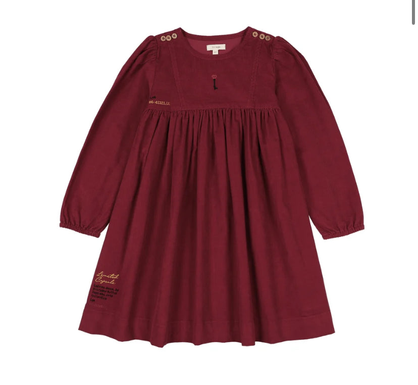 Analogie Deep Red Limited Capsule Embroidered Dress