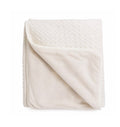 Mema Knits Waffle Fur Blanket, Cream