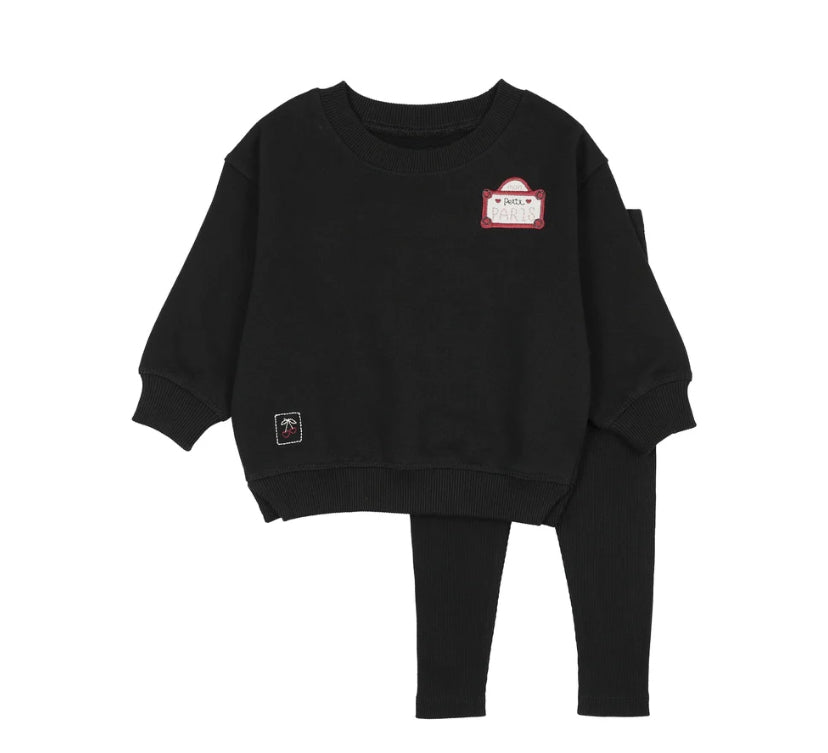 Analogie Black Mon Paris Girls Toddler Set