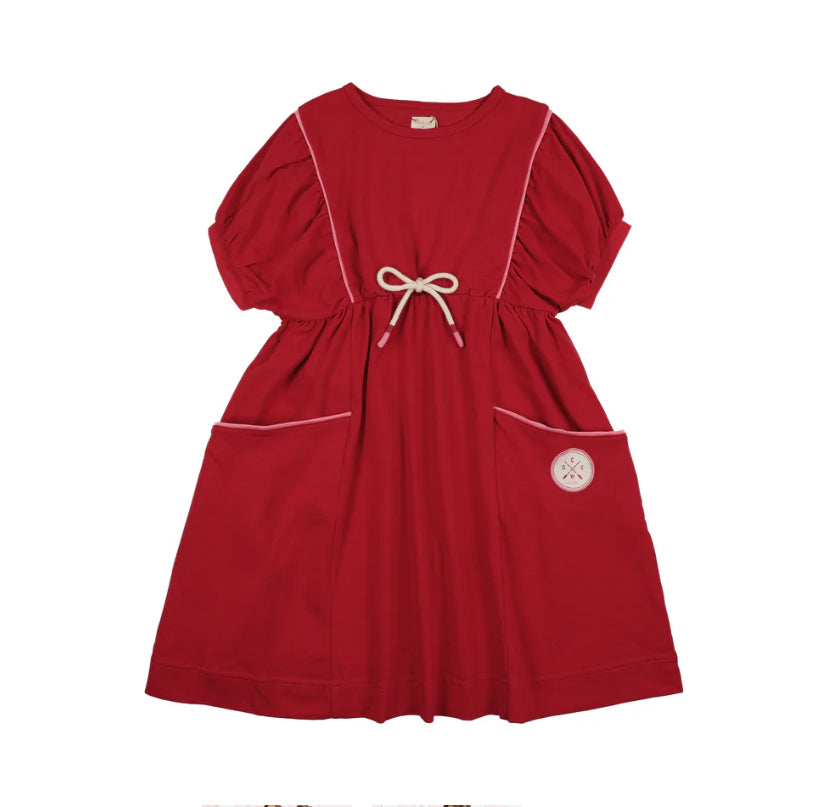 Analogie Boating Crew Dress Ss - Red