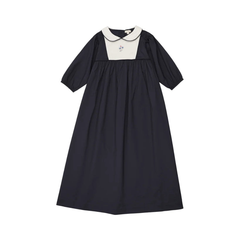 Lil Legs Bib Maxi 3/4 Sleeve - Navy