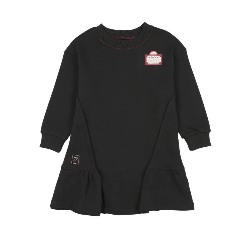 Analogie Black Mon Paris Girls Panel Dress