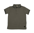Lil Legs Textured Sports Polo Ss 8Y-16Y - Olive Green