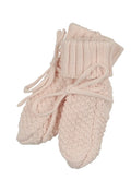 Mema Knits Baby Blush Waffle Knit Booties