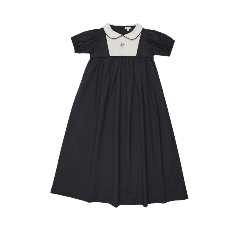 Lil Legs Bib Maxi Short Sleeve - Navy