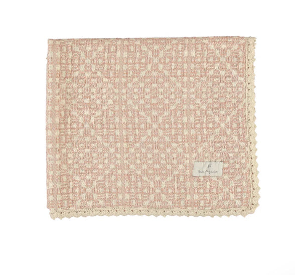 Bebe Organic Croche blanket faded rose