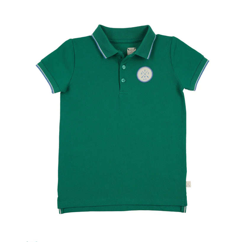 Analogie Boating Crew Short Sleeve Polo 10Y-16Y - Electric Green