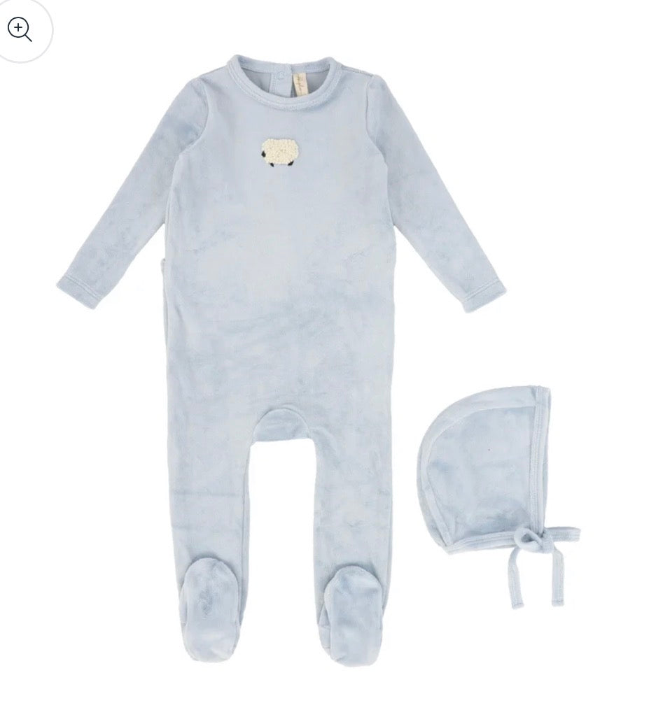 Baby Jolee sheep Footie Set, Blue