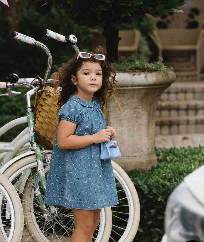 Analogie Dainty Denim Dress Ss - Blue