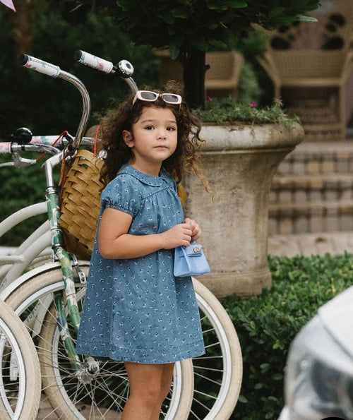 Analogie Dainty Denim Dress Ss - Blue