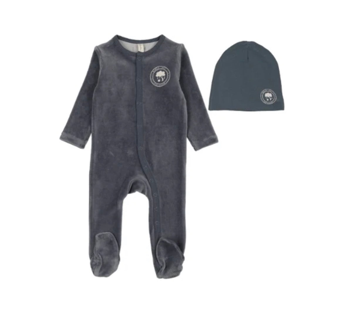 Lilette Velour Snap Down Footies Set
