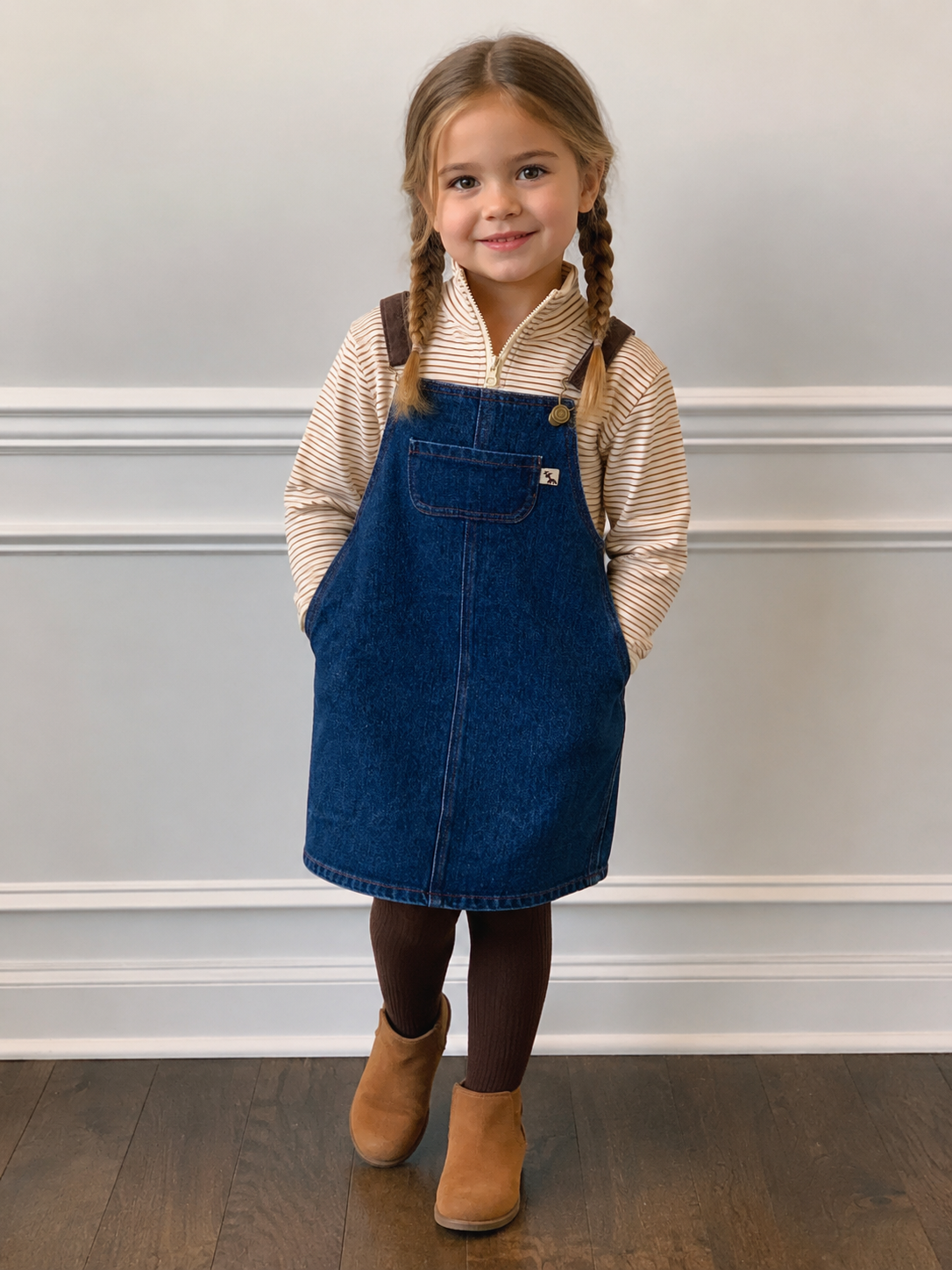 Please mom Denim Barrel jumper