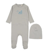 MEMA KNITS HORSE ROCKER FOOTIE+ BEANIE