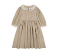Analogie Pintuck Collar Dress 3/4 Sleeve - Wheat