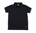 Lil Legs Textured Sports Polo Ss 8Y-16Y - Navy
