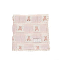 Bebe organic Crochet teddy blanket, pink