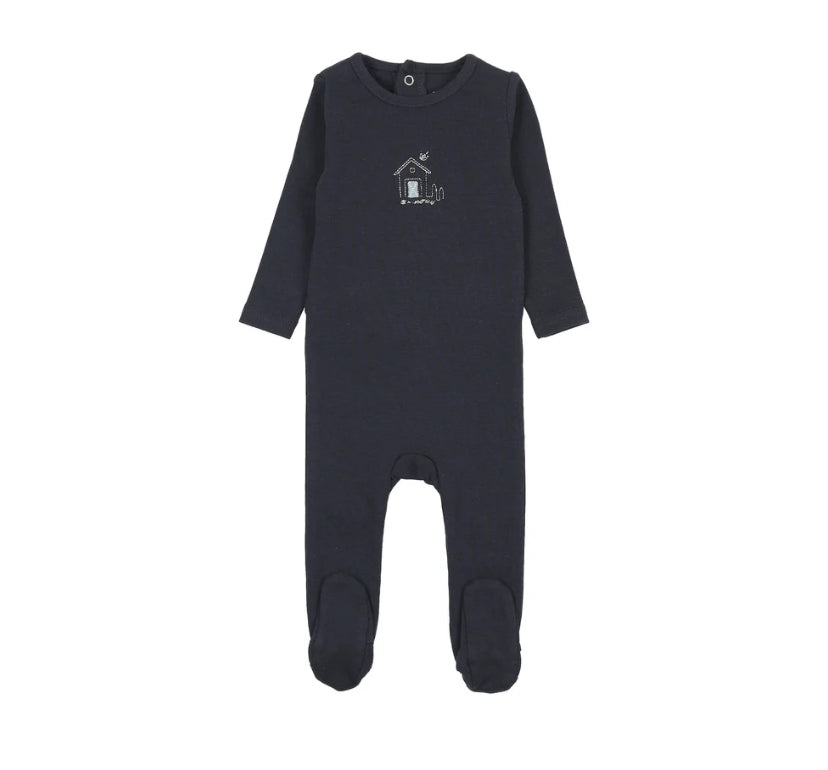 Analogie Navy Sweet Campaign Boys Embroidered Footie