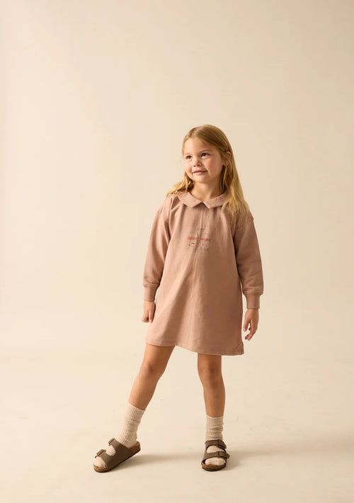 Analogie Dried Rose Cafe Girls Sweatshirt Dress
