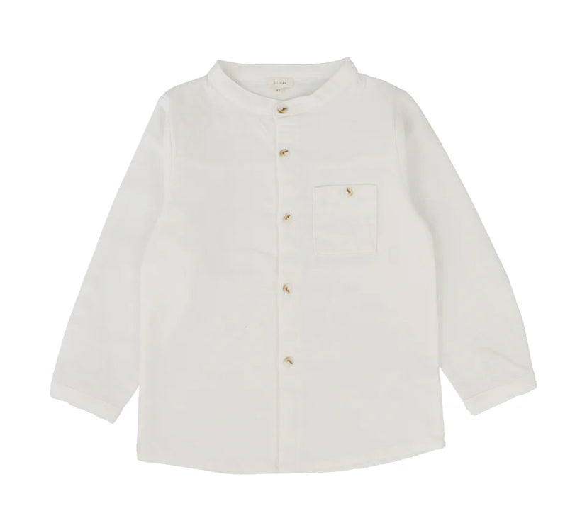 Little Legs Winter White Boys Mandarin Dress Shirt