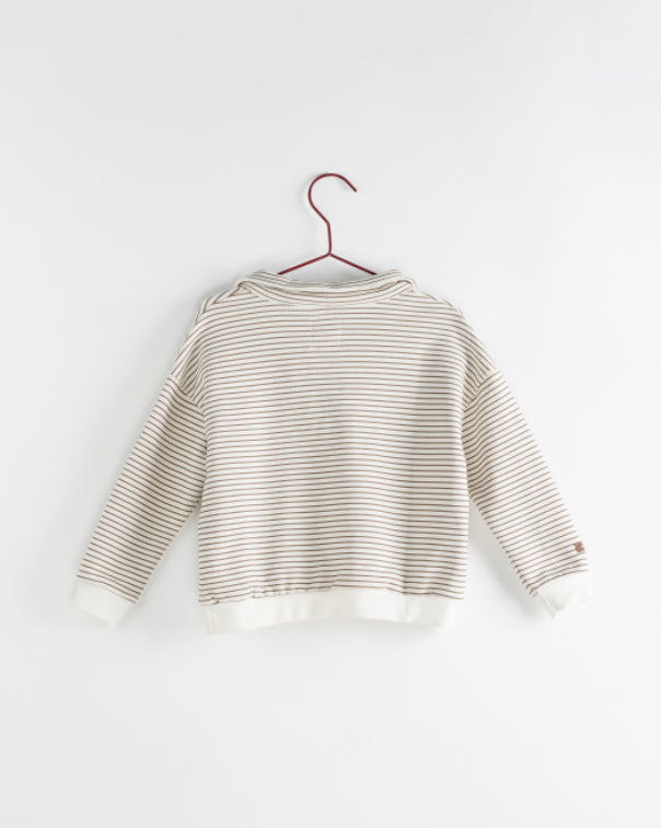 Please Mom Striped Zip Up