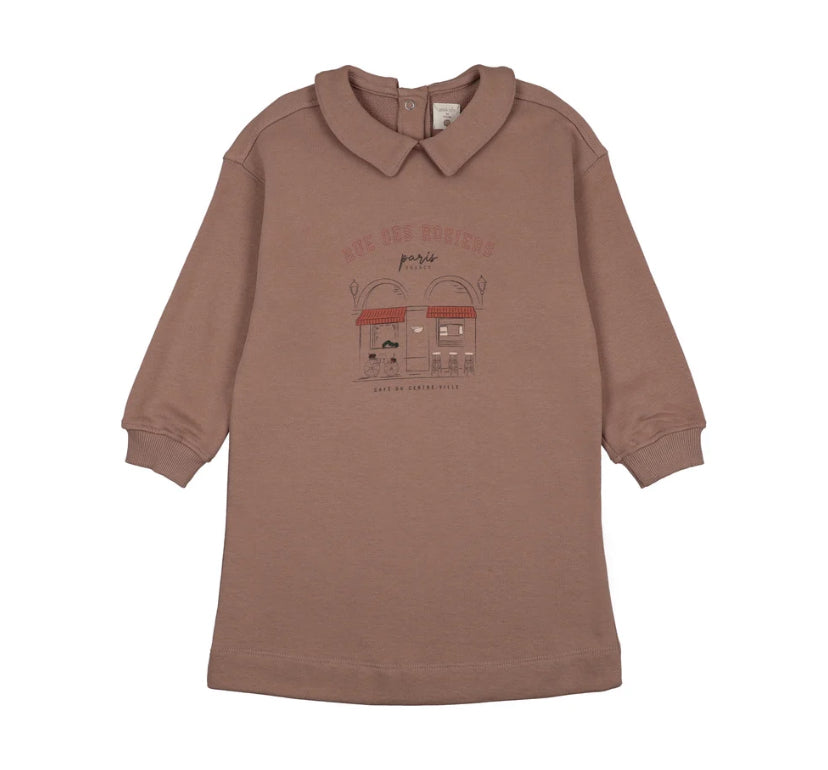 Analogie Dried Rose Cafe Girls Sweatshirt Dress
