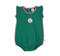 Analogie Boating Crew Girls Romper - Electric Green