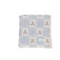 Bebe Organic Blue Teddy Patchwork blanket