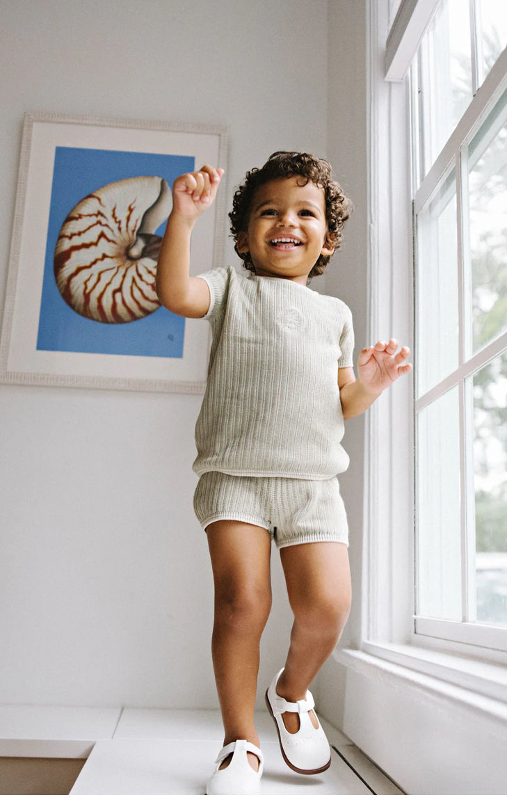 Analogie Boys Knit Emblem Set - Clear Blue