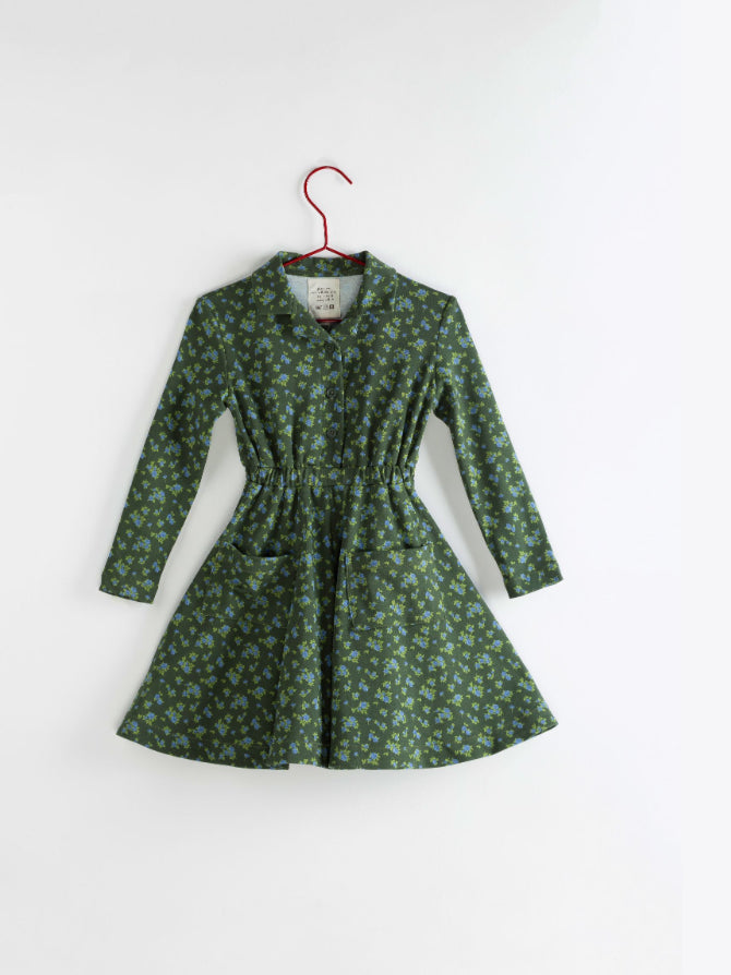Please Mom floral Green dress