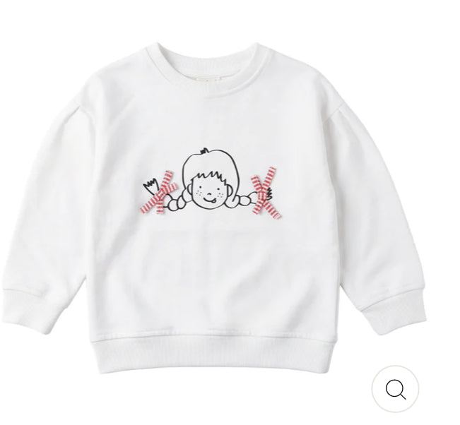 Pompomme Girls Print Sweatshirt