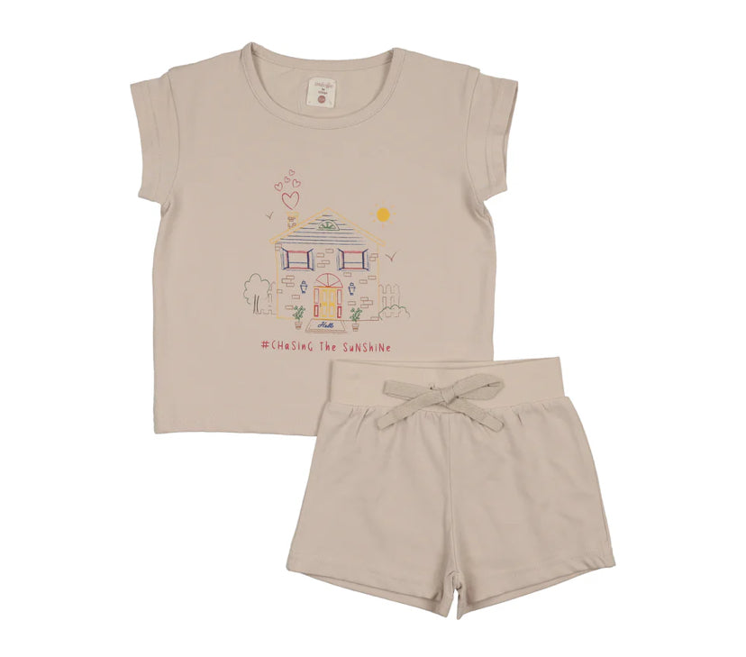 Analogie House Marled Set Girl - Cream