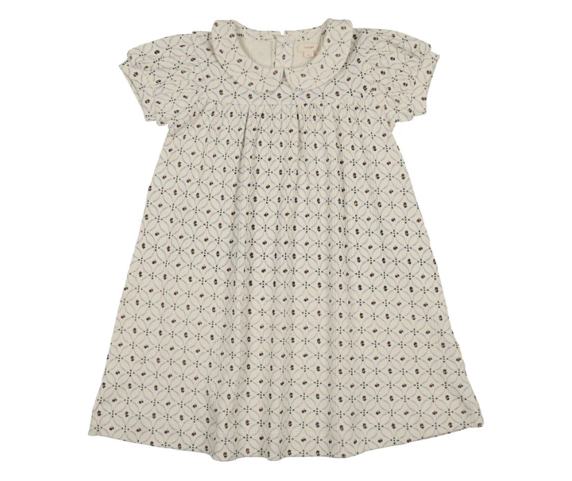 Lil Legs Interlock Dress Ss - Floral Interlck